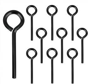 860210 Triwenve 10 Pack 5/32 Inch Standard Hex Dogging Key With Full Loop Black