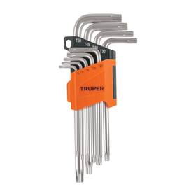 13647 Truper 506240646327 Llaves Totx Largas Long Arm Torx L-key Set 9 Pieces
