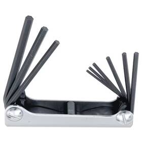 Urrea 744110398274 5/64 Inch To 1/4 9 Folding Hex Keys In Metal Case