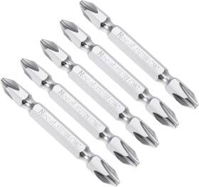 18071100 Uxcell 5 Pcs Ph2 Magnetic Phillips Double Ended Screwdriver Bits 1/4 65mm