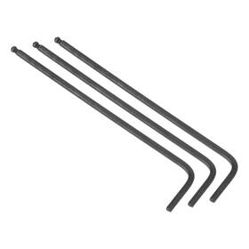 Uxcell 601968157944 3 Pcs 2.5mm Ball End Hex Key Wrench L-shaped Long Arm Cr-v Repairing Tool Black