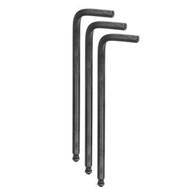 Uxcell 609044788990 3pcs 6mm Ball End Hex Key Wrench L-shaped Long Arm Cr-v Repairing Tool Black