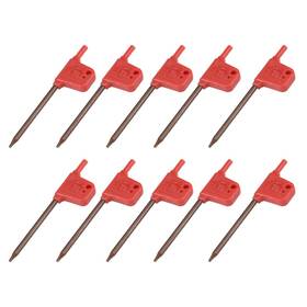Uxcell 609876957670 10pcs T6 S2 Flag Type Handle Driver Torx Wrench Spanner Screwdriver
