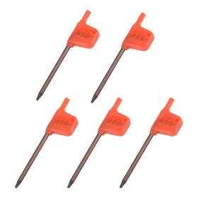 Uxcell 609876957694 5pcs T7 S2 Flag Type Handle Driver Torx Wrench Spanner Screwdriver