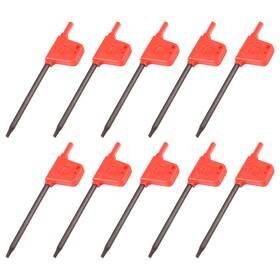 Uxcell 609876957717 10pcs T8 S2 Flag Type Handle Driver Torx Wrench Spanner Screwdrivers