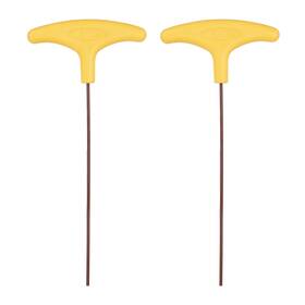 Uxcell 614462507160 2pcs 2.5mm Metric Extra Long Arm Yellow T-handle Hex Key Wrench