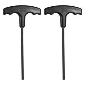 Uxcell 614462507498 2 Pcs T-handle Hex Key Wrenches 4mm Metric Long Arm Black T-key Hexagon Wrench