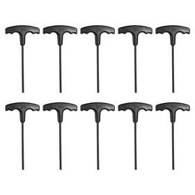 Uxcell 614462507511 10pcs T-handle Hex Key Wrench 4mm Metric Long Arm Black T-key Hexagon