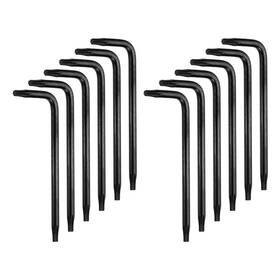Uxcell 614553751274 12pcs T8 Anti Tamper Proof Torx Hex Key Wrench 2.17 Inch Long Arm Black