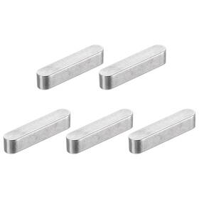 Uxcell 639664605346 5pcs Round Ended Feather Key 5x5x25mm Parallel Drive Shaft Stock