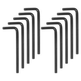 Uxcell 640283254778 10pcs Hex Key Wrench 9/64 Inch Cr-v L-shape Hexagon Sae Wrenches Black
