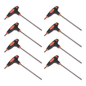 Uxcell 640283328301 8pcs 4mm Hex Key T-handle Dual End Wrench Spanner Metric S2 Steel