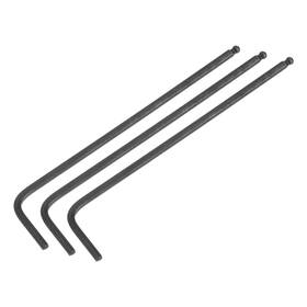 Uxcell 640283370911 3pcs 2.5mm Ball End Hex Key Wrench L Shaped Long Arm Cr-v Repairing Tool Black