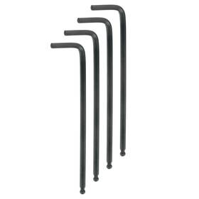 Uxcell 640283600421 4pcs Ball End Hex Key Wrench 5/32 Inch L-shape Long Arm Hexagon Sae Wrenches Black