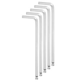Uxcell 641832633280 5pcs Ball End Hex Key Wrench 4mm Cr-v Steel L-shape Hexagon Metric Wrenches