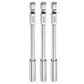 Uxcell 649603440549 3pcs Nut Driver Drill Bit 5mm Socket 1/4 Inch Hex Shank 3.94 Long Setter