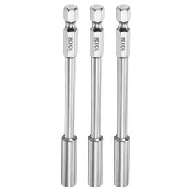 Uxcell 649603440631 3pcs Nut Driver Drill Bit 4mm Socket 1/4 Inch Hex Shank 3.94 Long Setter