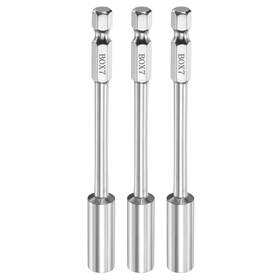 Uxcell 649603440655 3pcs Nut Driver Drill Bit 7mm Socket 1/4 Inch Hex Shank 3.94 Long Setter