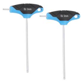 Uxcell 664694009321 2pcs T-handle Ball End Hex Key Wrench 3mm T-key Inner Hexagon Spanner