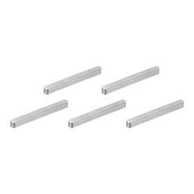 Uxcell 672668573853 5pcs Round Ended Feather Key 4x4x40mm Carbon Steel Parallel Drive Shaft Keys