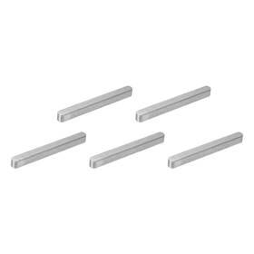Uxcell 672668575758 5pcs Round Ended Feather Key 6x6x60mm Carbon Steel Parallel Drive Shaft Keys