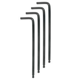 Uxcell 676766635697 4pcs Ball End Hex Key Wrench 5/32 Inch L Shape Long Arm Hexagon Sae Wrenches Black