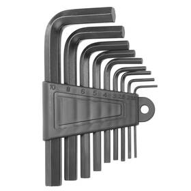 Uxcell 678202274392 9pcs Hex Key Wrench 1.5-10mm 45# Steel L-shape Hexagon Metric Wrenches Black
