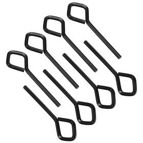 Uxcell 683007944487 8 Pcs 1/8 Inch Hex Key Dogging Rhombus Standard Door Keychain Black