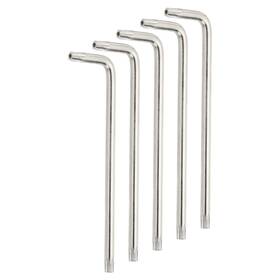 Uxcell 693974317252 5 Pcs T30 Anti Tamper Proof Torx Hex Key Wrench 4.76 Inch Long Arm Black Hand Tool
