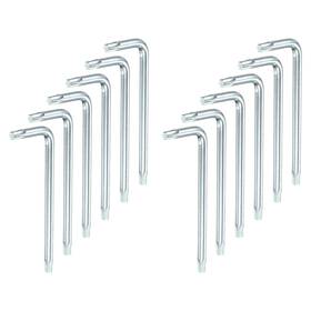 Uxcell 693974323918 12 Pcs T30 Anti Tamper Proof Torx Hex Key Wrench 3.7 Inch Long Arm White Hand Tool