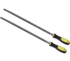 Uxcell 724117557225 2 Pcs Round File 12 Inch High Carbon Steel Medium Cut With Anti-slip Grip