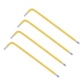Uxcell 724708879460 4pcs 4mm Ball End Hex Key Wrench L Shaped Long Arm S2 Steel Repairing Tool