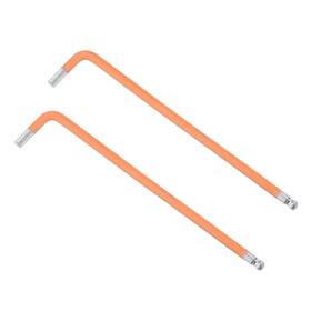 Uxcell 724708879484 2pcs 5mm Ball End Hex Key Wrench L Shaped Long Arm S2 Steel Repairing Tool