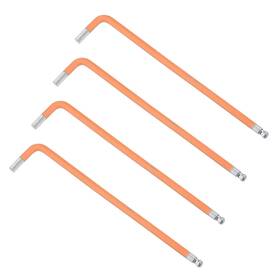 Uxcell 724708879491 4pcs 5mm Ball End Hex Key Wrench L Shaped Long Arm S2 Steel Repairing Tool