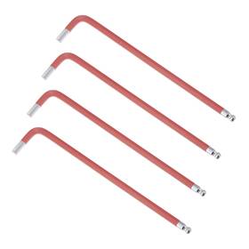 Uxcell 724708879521 4pcs 6mm Ball End Hex Key Wrench L Shaped Long Arm S2 Steel Repairing Tool