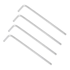 Uxcell 724708879644 4pcs 5/32 Inch Ball End Hex Key Wrench L Shaped Long Arm Cr-v Repairing Tool Sae