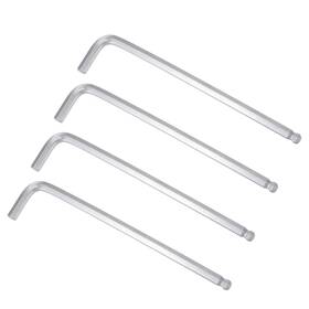 Uxcell 724708879729 4pcs 5/16 Inch Ball End Hex Key Wrench L Shaped Long Arm Cr-v Repairing Tool Sae