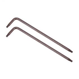 Uxcell 743151289404 T9 Tamper Proof Torx Star Key Bit Wrench L-shape 3.35 Inch Long Arm S2 Steel 2pcs