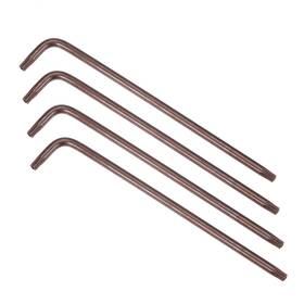 Uxcell 743151289497 4pcs T25 Tamper Proof Torx Star Key Bit Wrench L-shape 5.12 Inch Long Arm S2 Steel