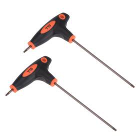 Uxcell 745065282656 T10 Anti Tamper Proof Torx Key T-handle Dual End Wrench S2 Steel 2pcs