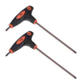 Uxcell 745065282694 2pcs T20 Anti Tamper Proof Torx Key T-handle Dual End Wrench S2 Steel