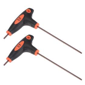 Uxcell 745065282779 2.5mm Ball End Hex Key T-handle Wrench Spanner Metric S2 Steel 2pcs