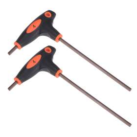 Uxcell 745065283042 2pcs 4mm Hex Key T-handle Dual End Wrench Spanner Metric S2 Steel