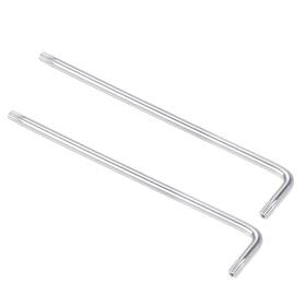 Uxcell 747709364858 T20 Tamper Proof Torx Star Key Bit Wrench L-shape 4.5-inch Long Arm Cr-v 2 Pcs