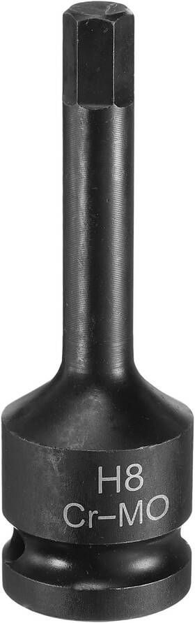 A24101200ux0852 Uxcell 8mm Hex Impact Bit Socket H8 1/2 Inch Cr-mo Steel Phosphate Black