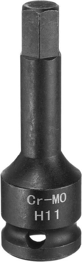 A24101200ux0855 Uxcell 11mm Hex Impact Bit Socket H11 1/2 Inch Cr-mo Steel Phosphate