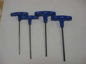76306 Vaco Set Of 4 7630 3 5 6 Hex Key Wrench Plastic T-handle