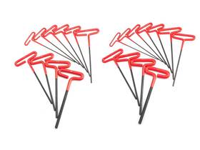 Vct 722537898126 20pc Sae And Metric Extra Long T-handle Hex Key Tool Allen Set