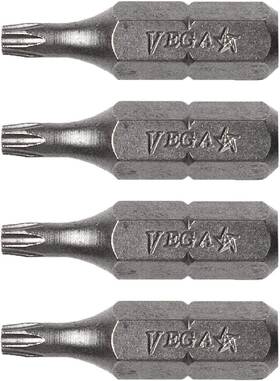 Vega 843854002024 T6 Torx Security Bits. Professional Grade Inch Hex
