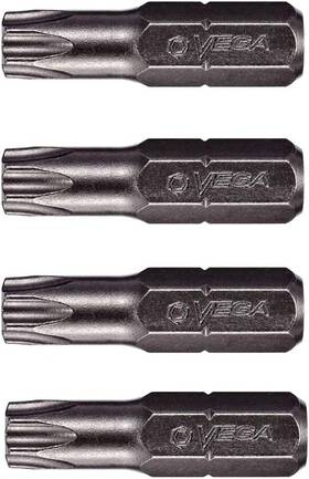 Vega 843854090397 T45 Torx Security Bits. Professional Grade Inch Hex